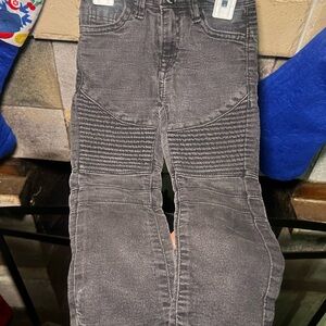 Kids Charcoal Ribbed Jeans